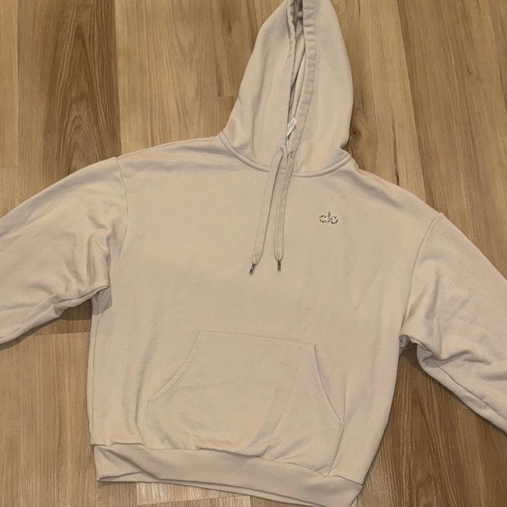 Alo men’s hoodie beige small worn once